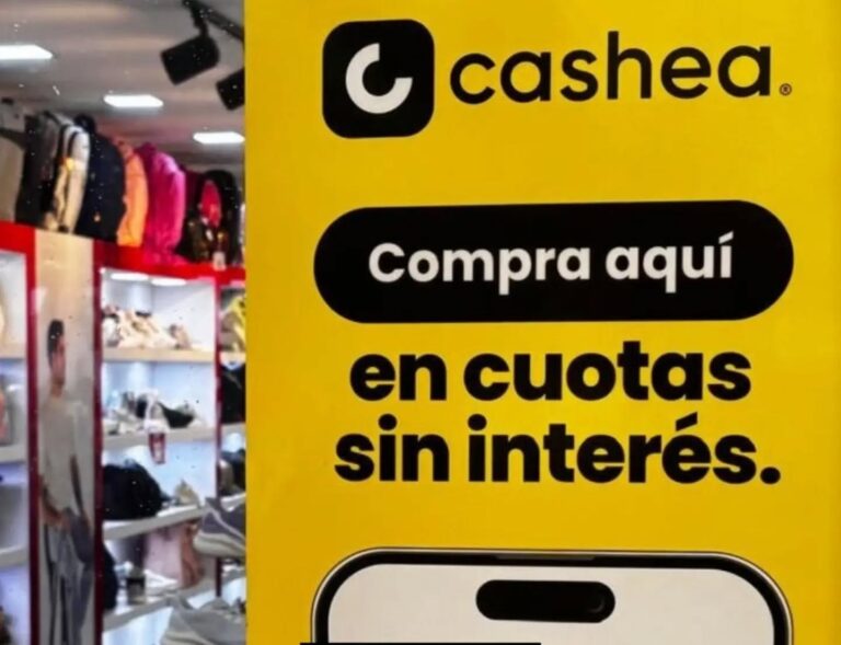 Aviso de Cashea en una tienda: compra aquí en cuotas sin interés